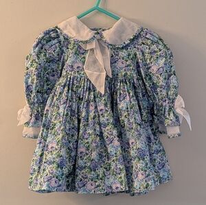 Storybook Heirlooms Kids 18 mo Vintage Blue Floral Dress